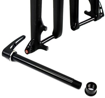 Front steekas 15x100 MTB bike alloy spies met een borgmoer 15mm fiets QR wiel hub door as Lengte 148mm platte kop