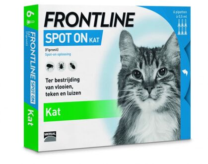 Frontline Spot On Kat - Vlooien- en tekenmiddel - 6 X 0,5 ml