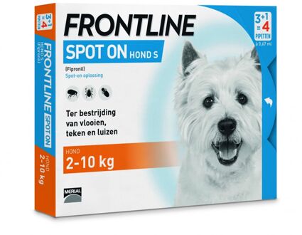 Frontline Spot-On S Anti vlooienmiddel - Hond - 4 pipetten