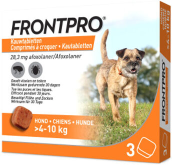 Frontpro Kauwtablet - Anti Vlooien en teken Hond - M - 4 -10 kg