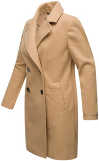 Frostjuwel dames overgangsmantel met elegante strependetails - maat Bruin