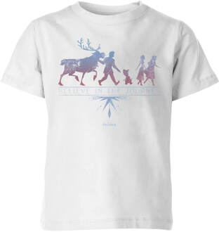 Frozen 2 Believe In The Journey kinder t-shirt - Wit - 98/104 (3-4 jaar) - XS