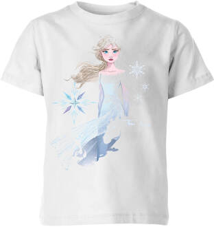 Frozen 2 Nokk Silhouet kinder t-shirt - Wit - 98/104 (3-4 jaar) - XS