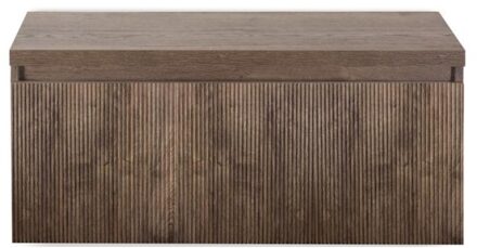 Frozen 3D Badmeubelset 100 cm - Greeplijst in Kleur - Inclusief Wastafelbovenblad Charleston