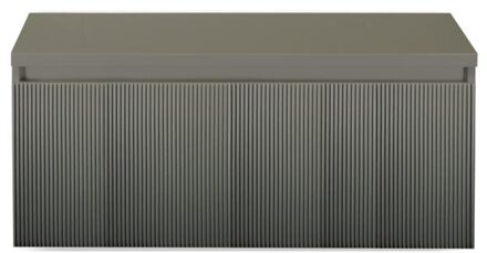 Frozen 3D Badmeubelset 100 cm - Greeplijst in Kleur - Inclusief Wastafelbovenblad Petrol Mat