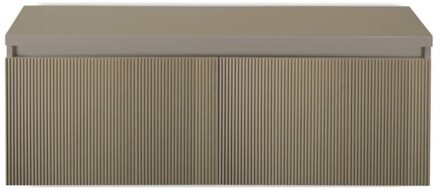 Frozen 3D Badmeubelset 120 cm - Greeplijst in Kleur - Inclusief Wastafelbovenblad Olive