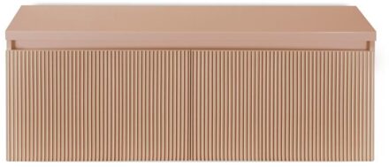 Frozen 3D Badmeubelset 120 cm - Greeplijst in Kleur - Inclusief Wastafelbovenblad Peach