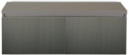 Frozen 3D Badmeubelset 120 cm - Greeplijst in Kleur - Inclusief Wastafelbovenblad Petrol Mat