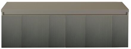 Frozen 3D Badmeubelset 140 cm - Greeplijst in Kleur - Inclusief Wastafelbovenblad Petrol Mat