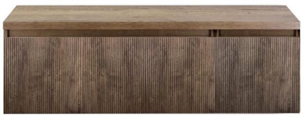 Frozen 3D Badmeubelset 140 cm - Greeplijst in Kleur - Wastafel Onderkast met Bovenblad Charleston