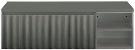 Frozen 3D Badmeubelset 140 cm - Greeplijst in Kleur - Wastafel Regaalkast met Bovenblad Petrol Mat