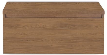 Frozen Badmeubelset 100 cm - Greeplijst in Kleur - Inclusief Wastafelbovenblad Honey