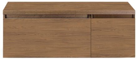 Frozen Badmeubelset 120 cm - Greeplijst in Kleur - Wastafel Onderkast met Bovenblad Honey