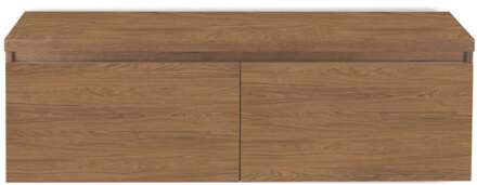 Frozen Badmeubelset 140 cm - Greeplijst in Kleur - Inclusief Wastafelbovenblad Honey