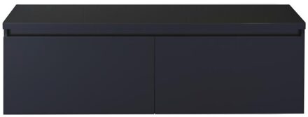 Frozen Badmeubelset 140 cm - Greeplijst in Kleur - Inclusief Wastafelbovenblad Zwart Mat