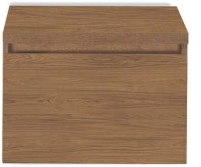 Frozen Badmeubelset 60 cm - Greeplijst in Kleur - Inclusief Wastafelbovenblad Honey