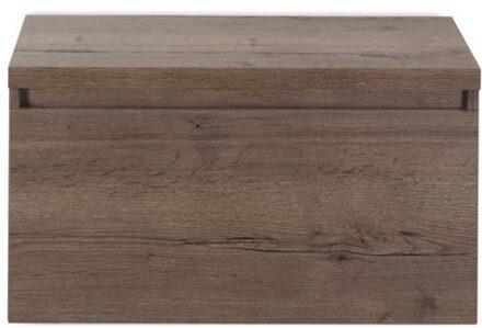 Frozen Badmeubelset 80 cm - Greeplijst in Kleur - Inclusief Wastafelbovenblad Tabacco