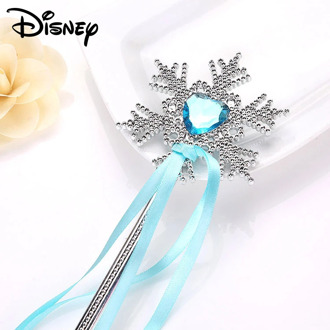 Frozen Children's Snowflake Magic Wand Toy Streamer Princess Magic Stick Blue Crystal Bow Toys For Girls Kids Party Accessories
