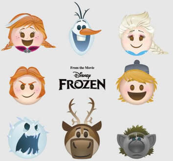 Frozen Emoji Heads Dames T-shirt - Grijs - 3XL