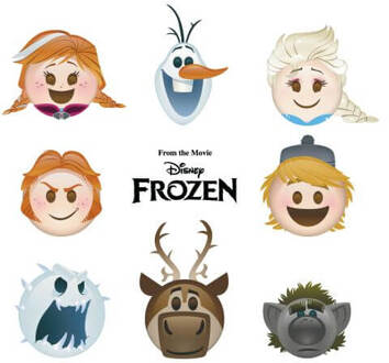 Frozen Emoji Heads Dames T-shirt - Wit - M - Wit