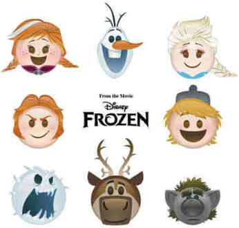 Frozen Emoji Heads T-shirt - Wit - M - Wit