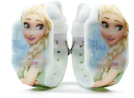 Frozen LED Electronic Watch Children's Luminous Aisha Watch Girls Cartoon Silicone Watch