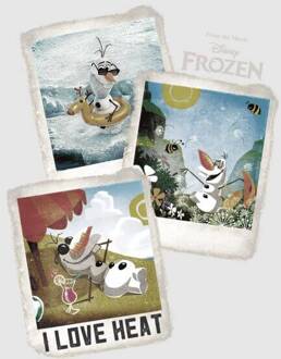 Frozen Olaf Polaroid Dames T-shirt - Grijs - 4XL