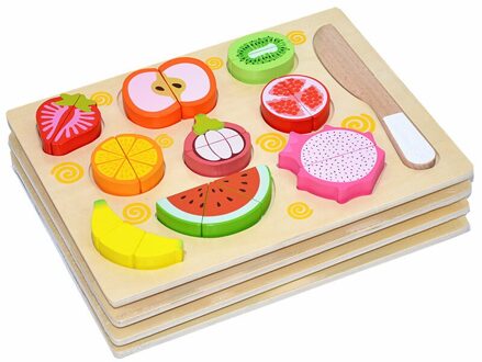 Fruit Cognitie Kinderen Magnetisch Gemonteerd Fruit Legpuzzels Kids Houten Keuken Speelgoed Houten Puzzels Play Food Speelgoed Puzzel