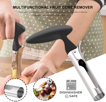 Fruit Corer Remover Tool Voor Peren Paprika Appelboor Met Scherp Gekarteld Rvs Pulp Separator Keuken Gadgets