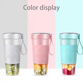 Fruit Cup Kleine Blenders Draagbare Juicer Mixer Thuis Keuken Mini Keukenmachine 400Ml Usb Opladen 45 Seconden Quick Sap Blauw