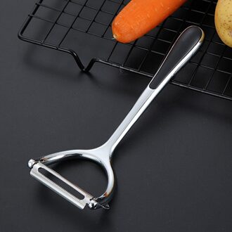Fruit Dunschiller Rvs Dunschiller Metal Sharp Gekarteld Lemmet Apple Wortel Dunschiller Slicer Rasp Keuken Gereedschap