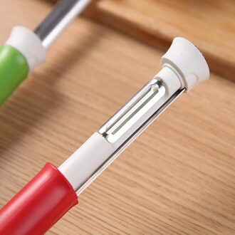 Fruit Dunschiller Twee-In-een Krimpen Fruit Seed Remover Apple Peer Corer Keuken Tool Fruit Peeling Core Tool rood