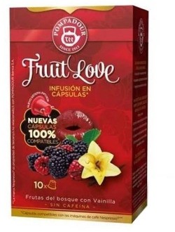 Fruit Love, forest fruits with vanilla, 10 Pompadour capsules, compatible Nespresso®