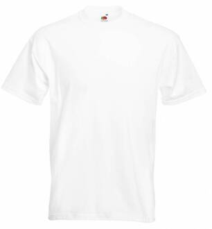 Fruit of the Loom 12 pack ronde hals Heavy Cotton - Kleur: Wit, Maat: S