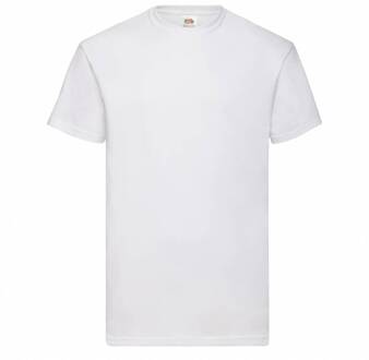 Fruit of the Loom 2 pack ronde hals Valueweight - Kleur: Wit, Maat: S