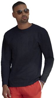 Fruit of the Loom Basic shirt lange mouwen/longsleeve navy blauw voor heren 2XL (44/56)