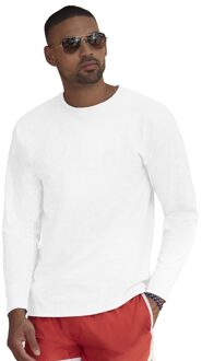 Fruit of the Loom Basic shirt lange mouwen/longsleeve wit voor heren L (40/52)