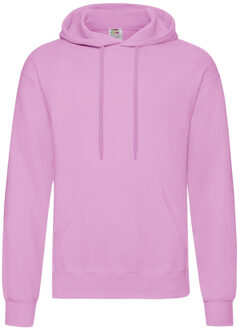 Fruit of the Loom capuchon sweater lichtroze voor volwassenen
