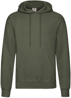 Fruit of the Loom capuchon sweater olijfgroen voor volwassenen - Classic Hooded Sweat - Hoodie - Heren kleding 2XL (EU 56)