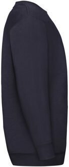 Fruit of the Loom Childrens Unisex Set In Sleeve Sweatshirt (Donker Marine) - maat 3-4J / 98-104cm Blauw