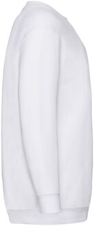 Fruit of the Loom Childrens Unisex Set In Sleeve Sweatshirt (Wit) - maat 7-8J / 122-128cm