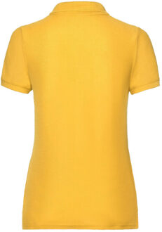 Fruit of the Loom Dames 65/35 poloshirt - maat XL Geel