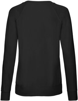 Fruit of the Loom Dames/Dames Lichtgewicht Lady Fit Raglan Sweatshirt (Zwart) - maat EU 36 / UK 8