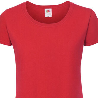 Fruit of the Loom Dames iconic 190 t-shirt - maat S Rood