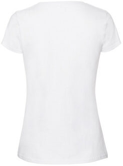 Fruit of the Loom Dames iconic 190 t-shirt - maat S Wit