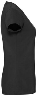 Fruit of the Loom Dames iconic 190 t-shirt - maat S Zwart