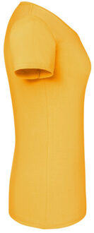 Fruit of the Loom Dames iconic 190 t-shirt - maat XL Geel