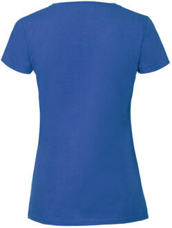 Fruit of the Loom Dames iconic 195 premium ringspun katoenen t-shirt Blauw
