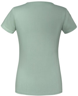 Fruit of the Loom Dames iconic 195 premium ringspun katoenen t-shirt Grijs - XS