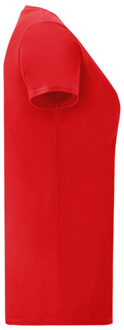 Fruit of the Loom Dames iconic combed cotton t-shirt Rood - XXL